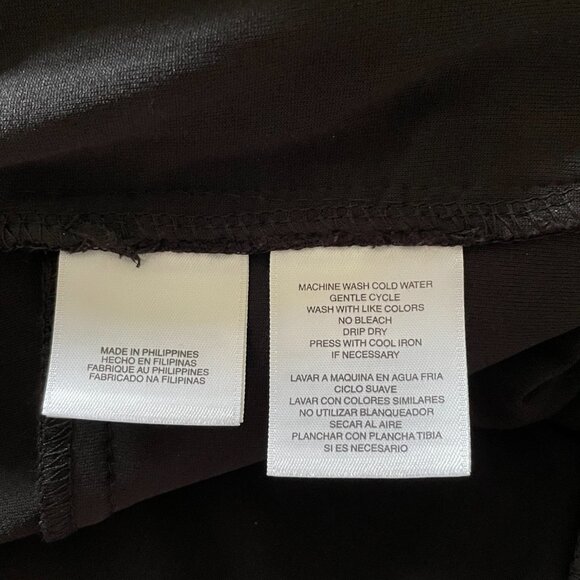 💖HOST PICK Jones Studio Black Deep V-Neck Long Sleeve Cocktail Dress Size 16 - Picture 6 of 7